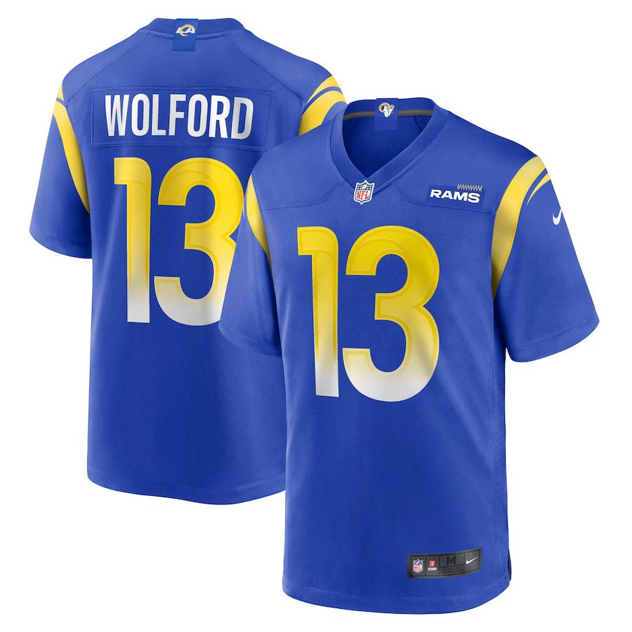 Men Los Angeles Rams 13 John Wolford Nike Royal Game Player NFL Jersey